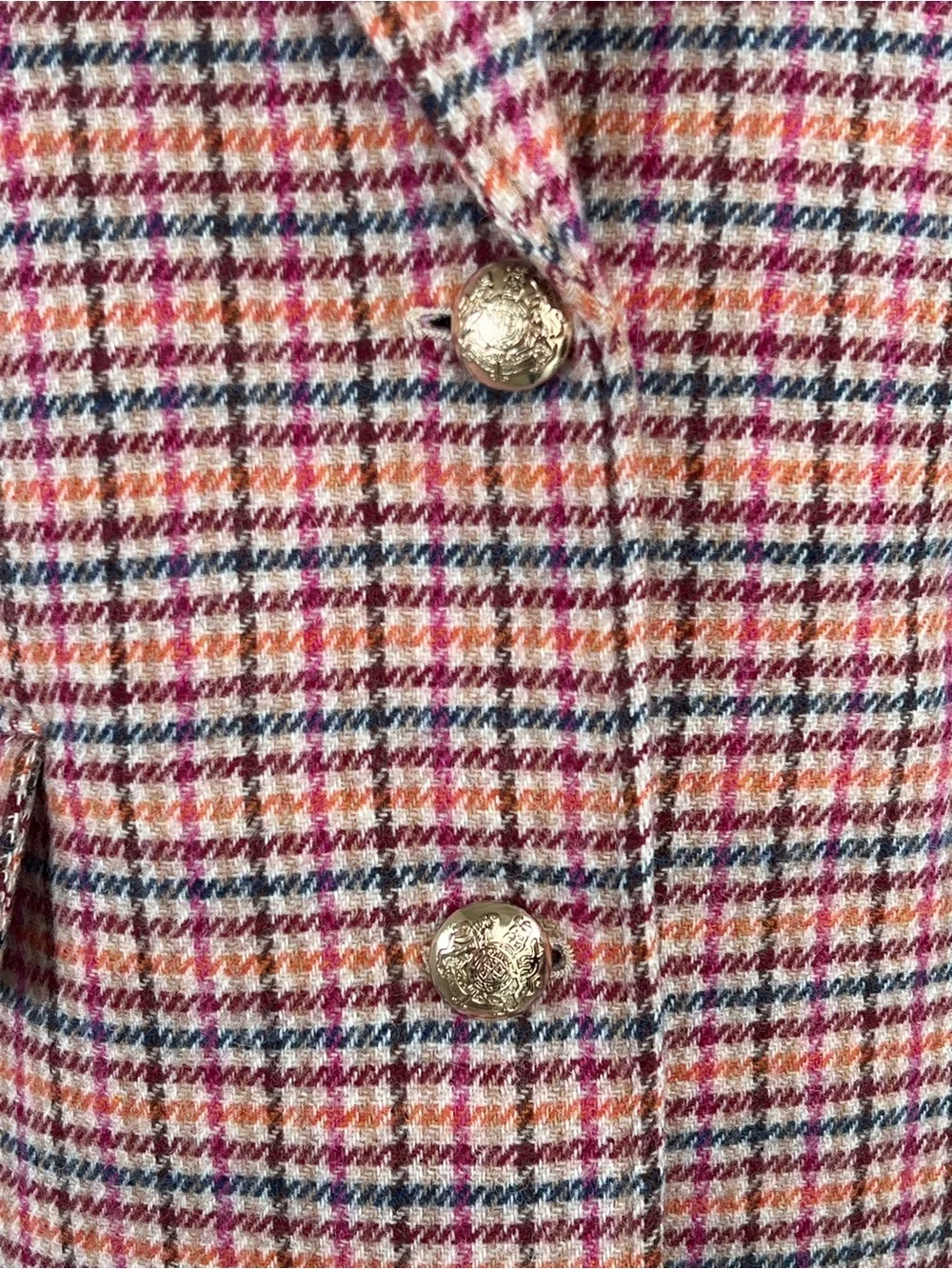 EUC! Talbots Classic Shetland Blazer - Apple Plaid Size 16W